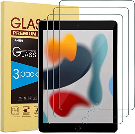 محافظ صفحه نمایش گلس آیپد نسل نهم بسته 3 عددی ipad Glass برند SPARIN
